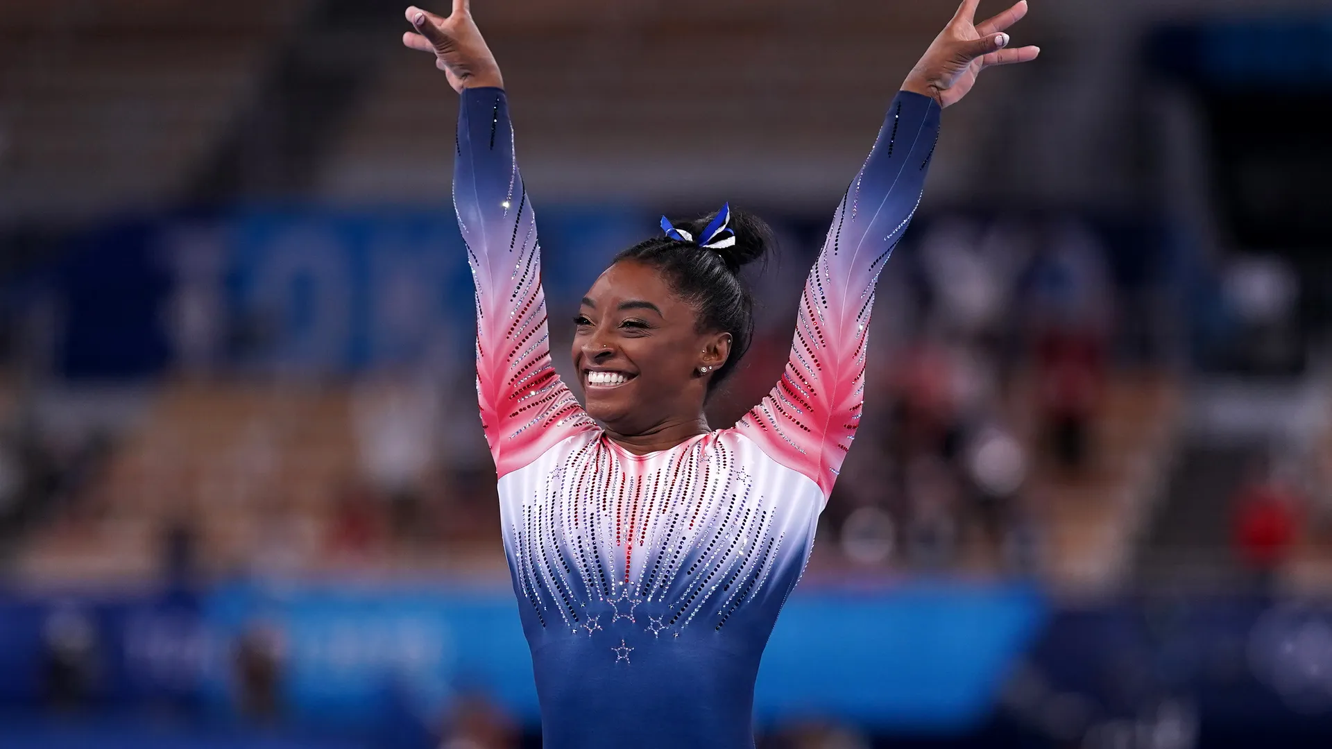 Simone biles doing gymnastics