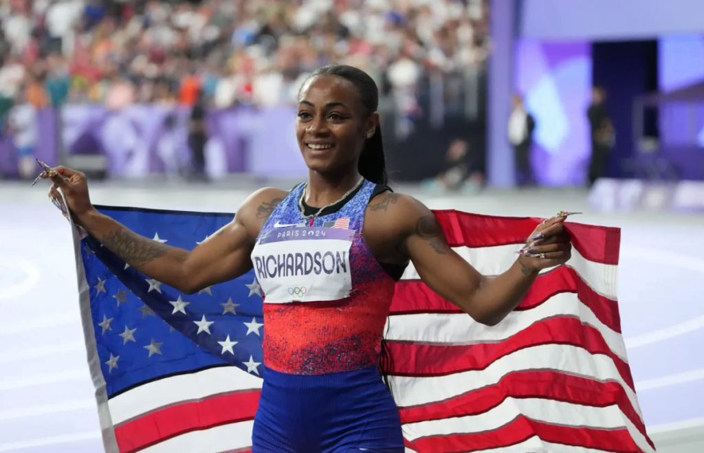 Sha'Carri Richardson at paris olympics 2024